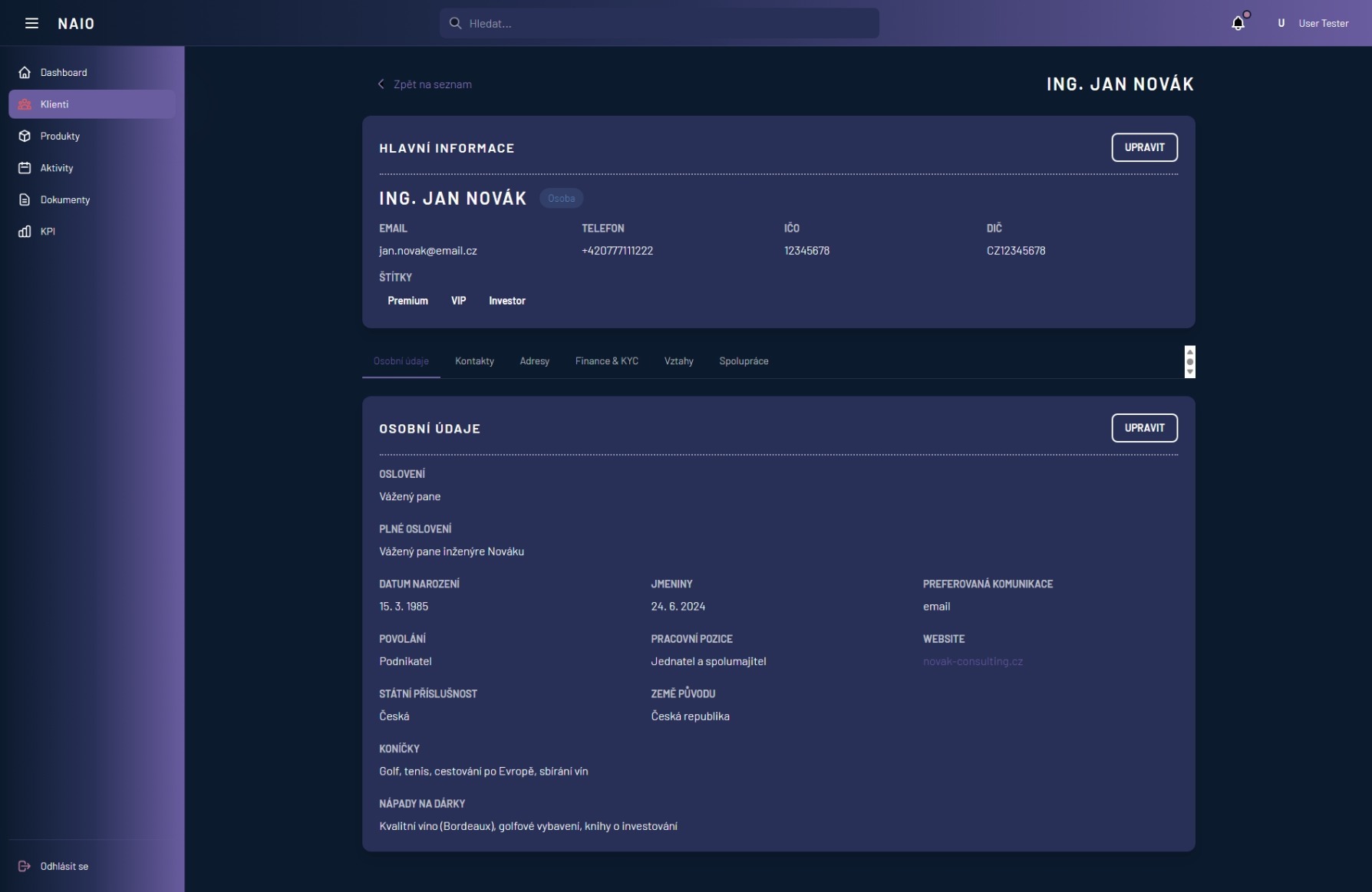 NAIO Client Detail - Beta Preview